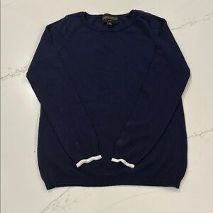 NWOT Absolutely semi-fitted navy crew neck sweater size XS